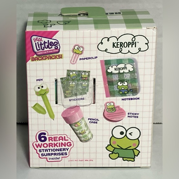 Real Little Sanrio Hello Kitty Keroppi Frog Backpack with 6 Surprises Inside NEW - Picture 3 of 7